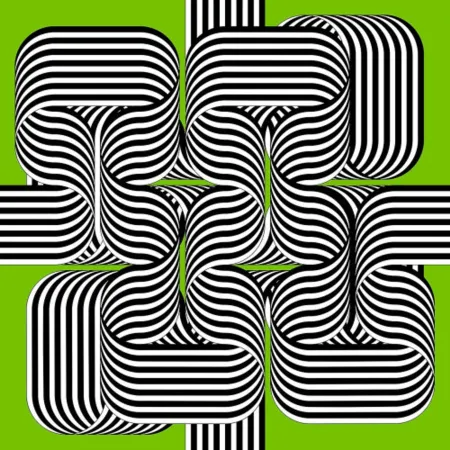 Litografia Le Parc - Larga marcha, 4 bifurcaciones, 2