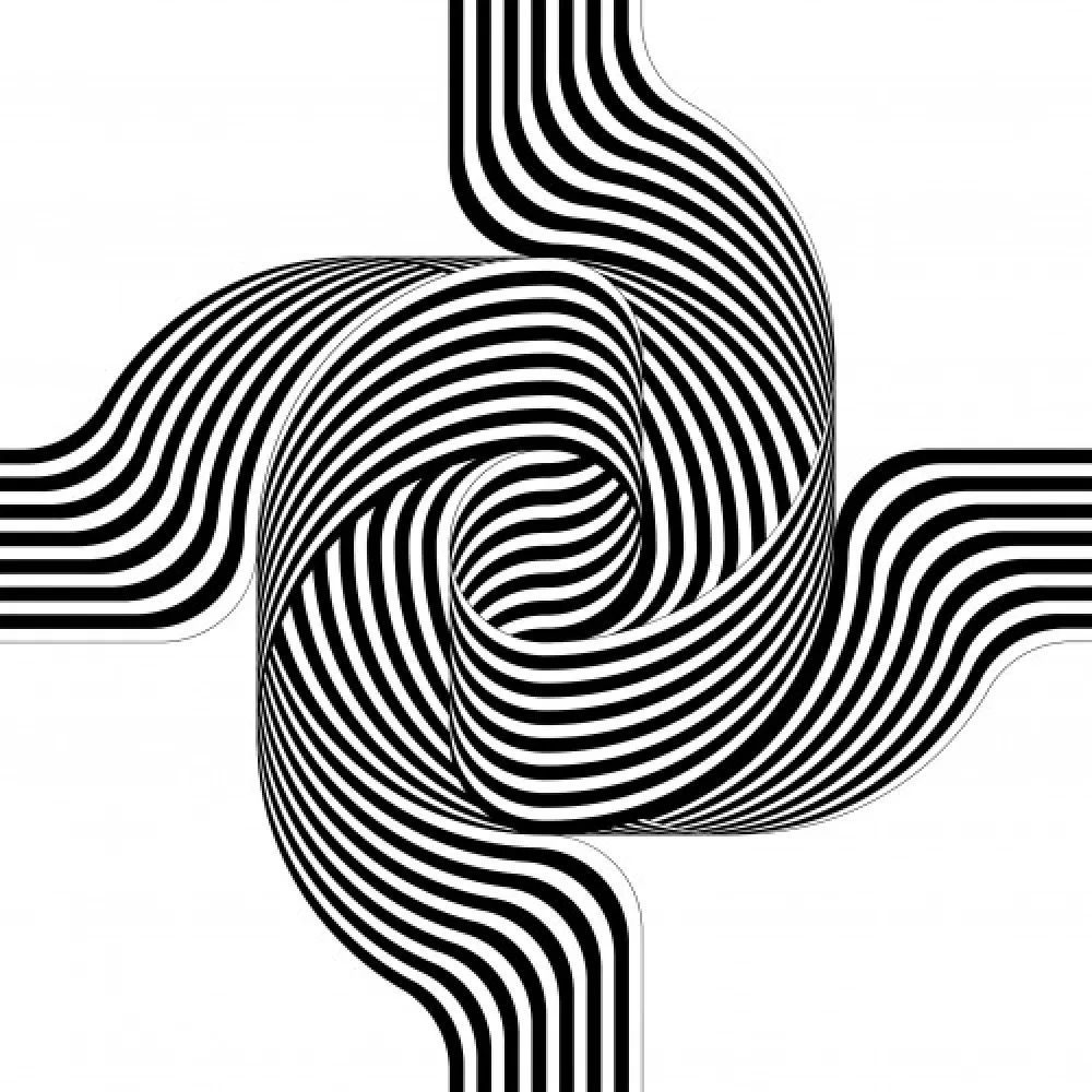 Litografia Le Parc - Larga marcha, 4 bifurcaciones, 6