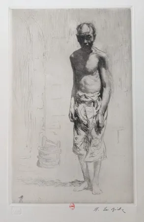 Incisione Le Riche - Mendiant Chinois