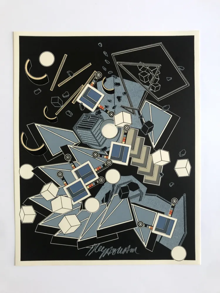 Litografia Le Yaouanc - Des sols, des roches, des sables (Le métier de bâtisseur II)