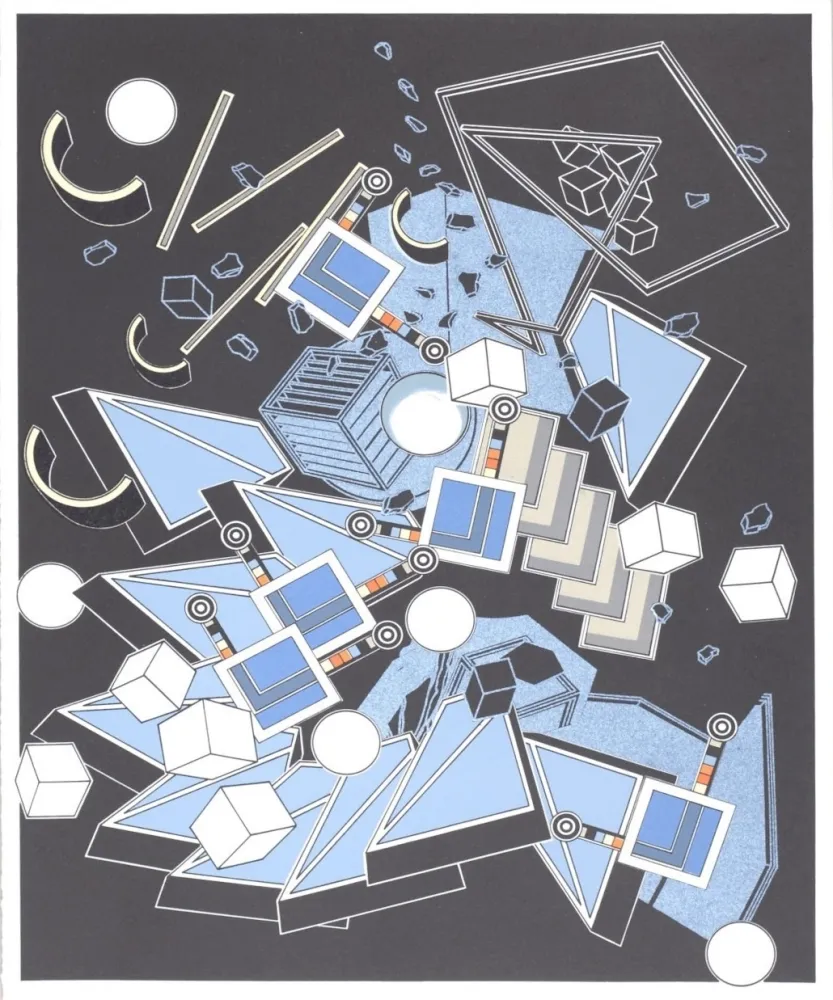 Litografia Le Yaouanc - Le Métier de bâtisseur II