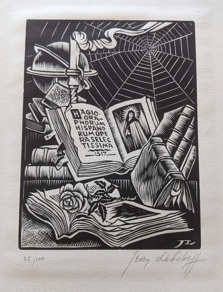 Incisione Su Legno Lébédeff  - Nature Morte