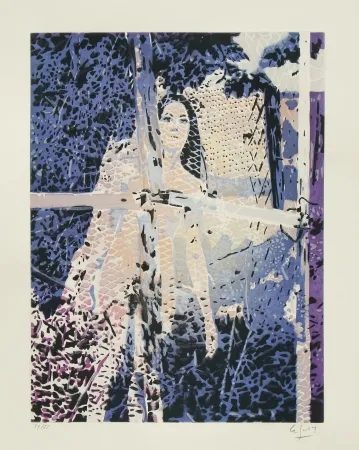 Acquaforte E Acquatinta Leboul'ch - Jeune fille au grillage