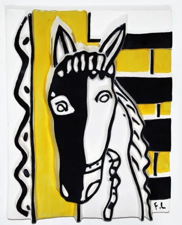 Ceramica Leger - Le Cheval sur fond jaune