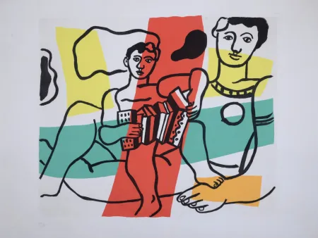Acquaforte E Acquatinta Leger - L'Enfant à l'accordéon, 1953