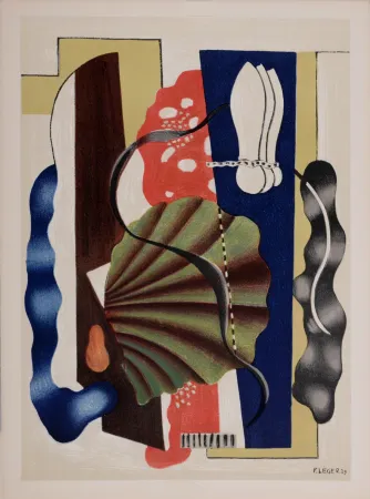 Litografia Leger - Nature Morte, 1955
