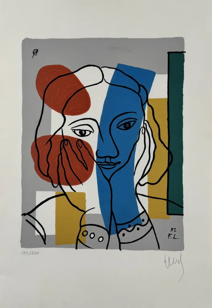 Serigrafia Leger - Portrait de femme 