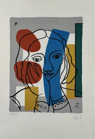 Serigrafia Leger - Portrait de femme 