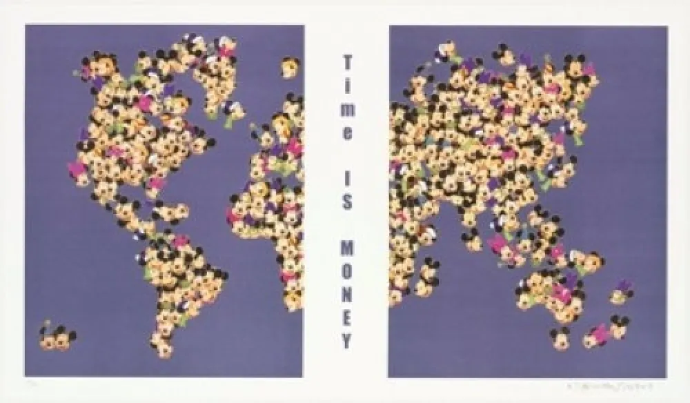 Litografia Leirner - Time is money