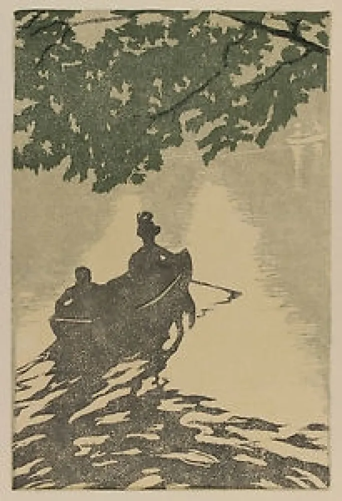 Incisione Su Legno Leonard - Am neuen See