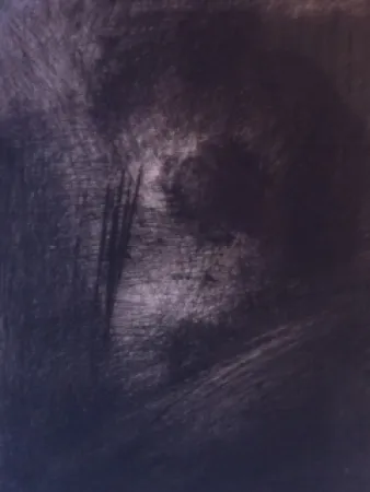 Incisione Leroy  - En Hauteur sur un lit sombre en diagonale