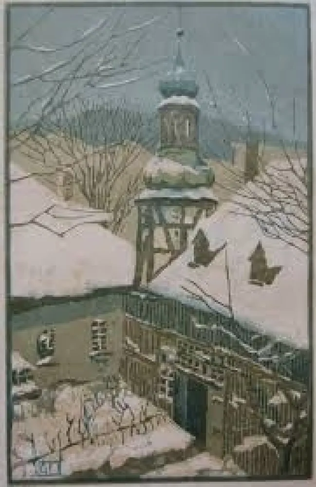 Incisione Su Legno Leschner - Untitled