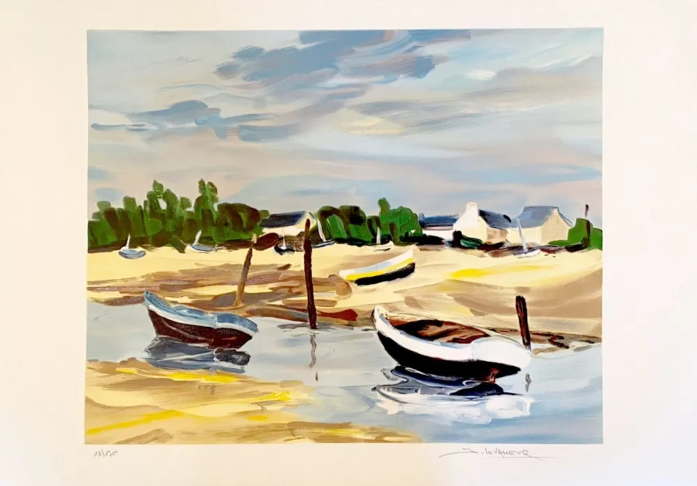 Litografia Levasseur - Barques