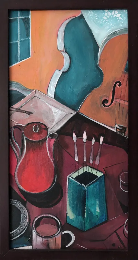 Non Tecnico Levin - Red Melody (original painting from IN THE HEIGHTS / LIN-MANUEL MIRANDA)