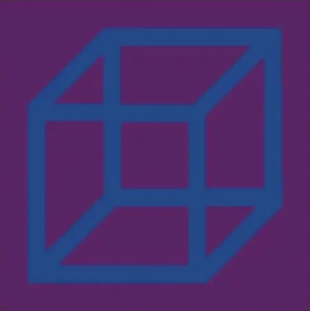 Linoincisione Lewitt - Cubes in Color on Color (Purple/Blue)