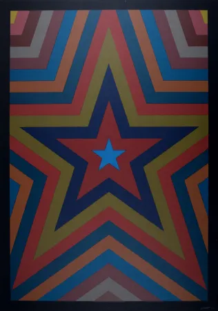 Serigrafia Lewitt - Five Pointed Star with Color Bands