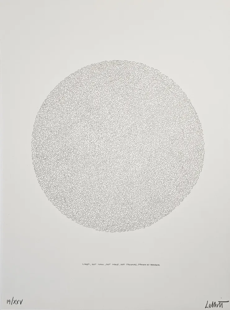 Litografia Lewitt - Lines, not long, not heavy, not touching, drawn at random