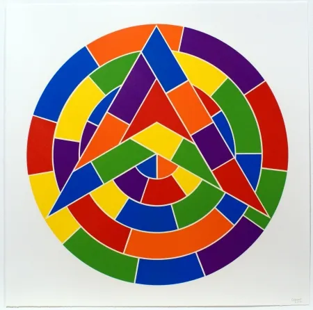 Linoincisione Lewitt - Tondo 1 (3 point star)