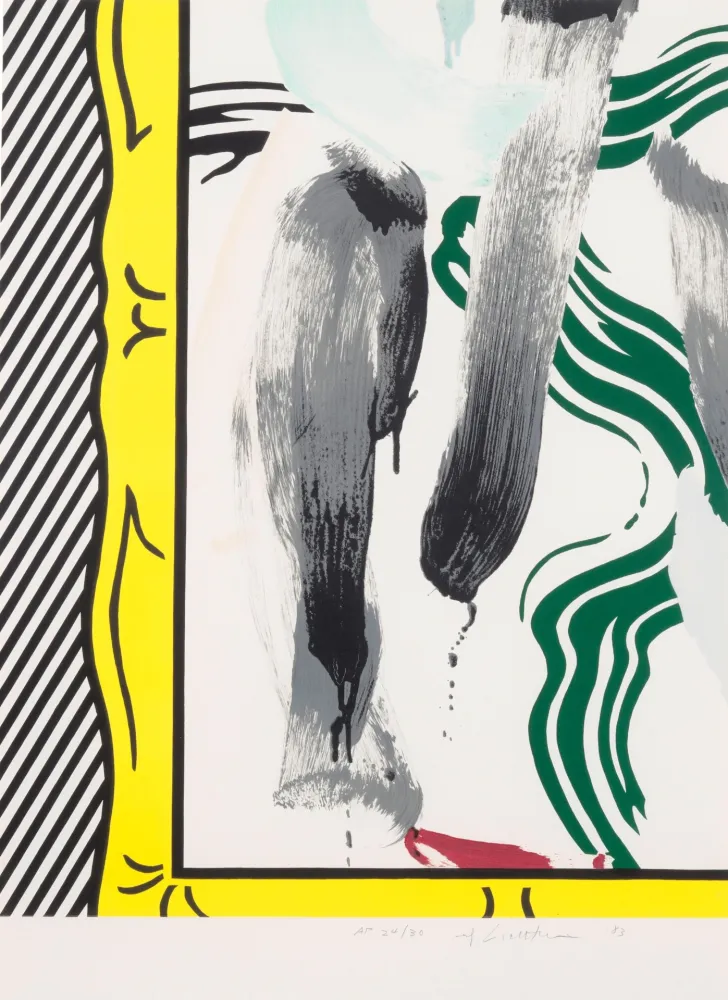 Litografia Lichtenstein - Against apartheid