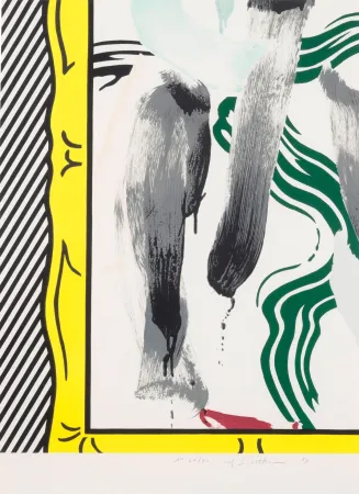 Litografia Lichtenstein - Against apartheid