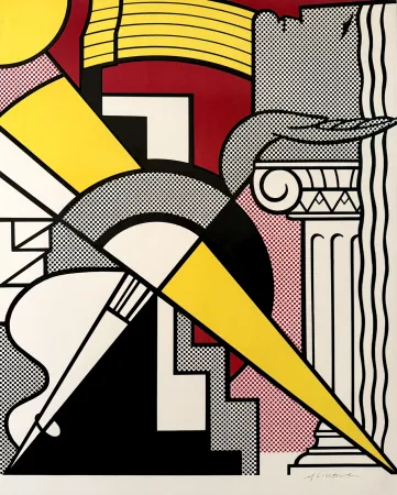 Litografia Lichtenstein - Arrow and Column 