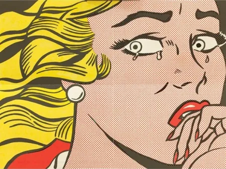 Litografia Lichtenstein - Crying Girl