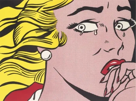 Litografia Lichtenstein - Crying Girl