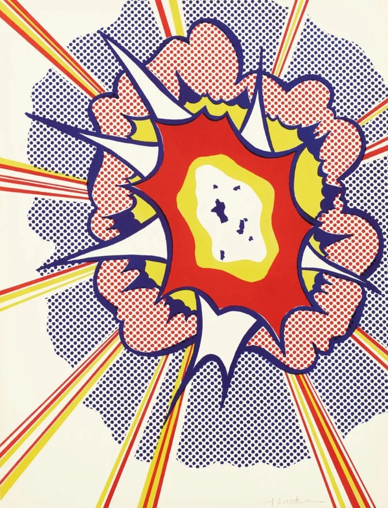 Litografia Lichtenstein - Explosion (AP)