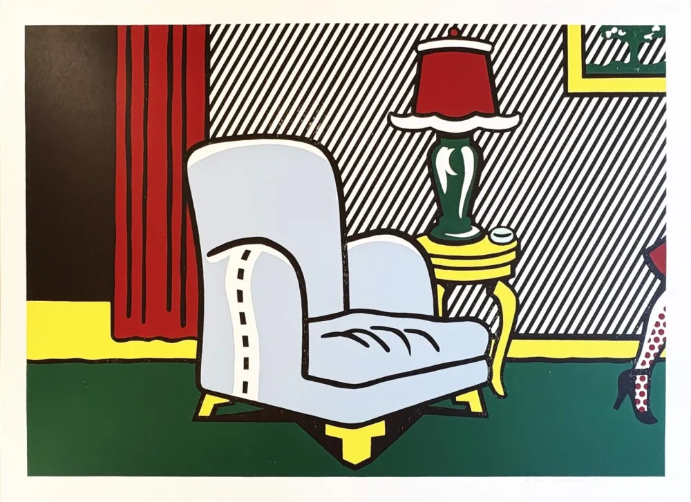 Incisione Su Legno Lichtenstein - La Sortie from the Interior Series