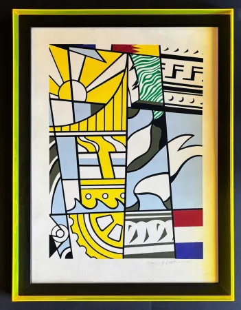Litografia Lichtenstein - Roy Lichtenstein (1923–1997) - Bicentennial Print - Lithograph and Screenprint on white wove paper