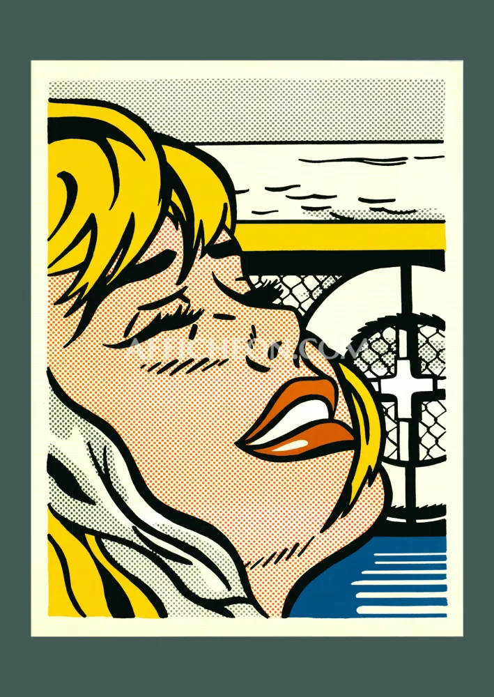 Litografia Lichtenstein - Roy Lichtenstein: 'Shipboard Girl' 1982 Offset-lithograph
