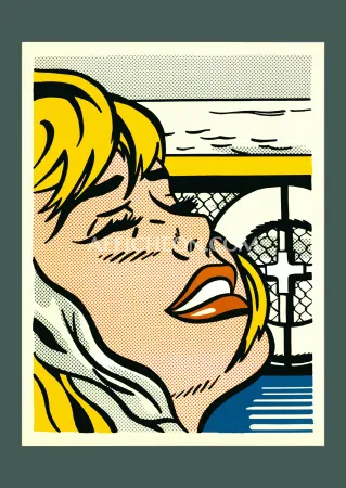 Litografia Lichtenstein - Roy Lichtenstein: 'Shipboard Girl' 1982 Offset-lithograph
