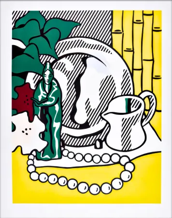 Serigrafia Lichtenstein - Still Life with Figurine 