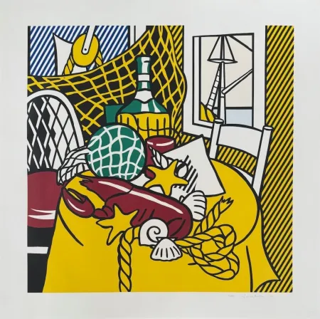 Serigrafia Lichtenstein - Still Life with Lobster