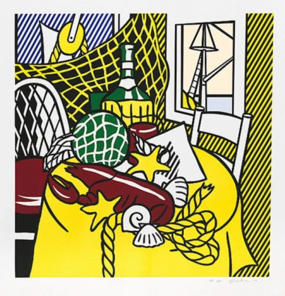 Serigrafia Lichtenstein - STILL LIFE WITH LOBSTER