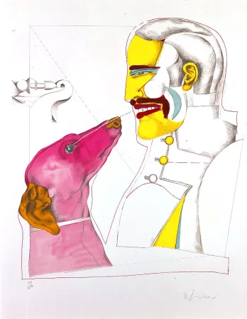 Litografia Lindner - Man's best friend
