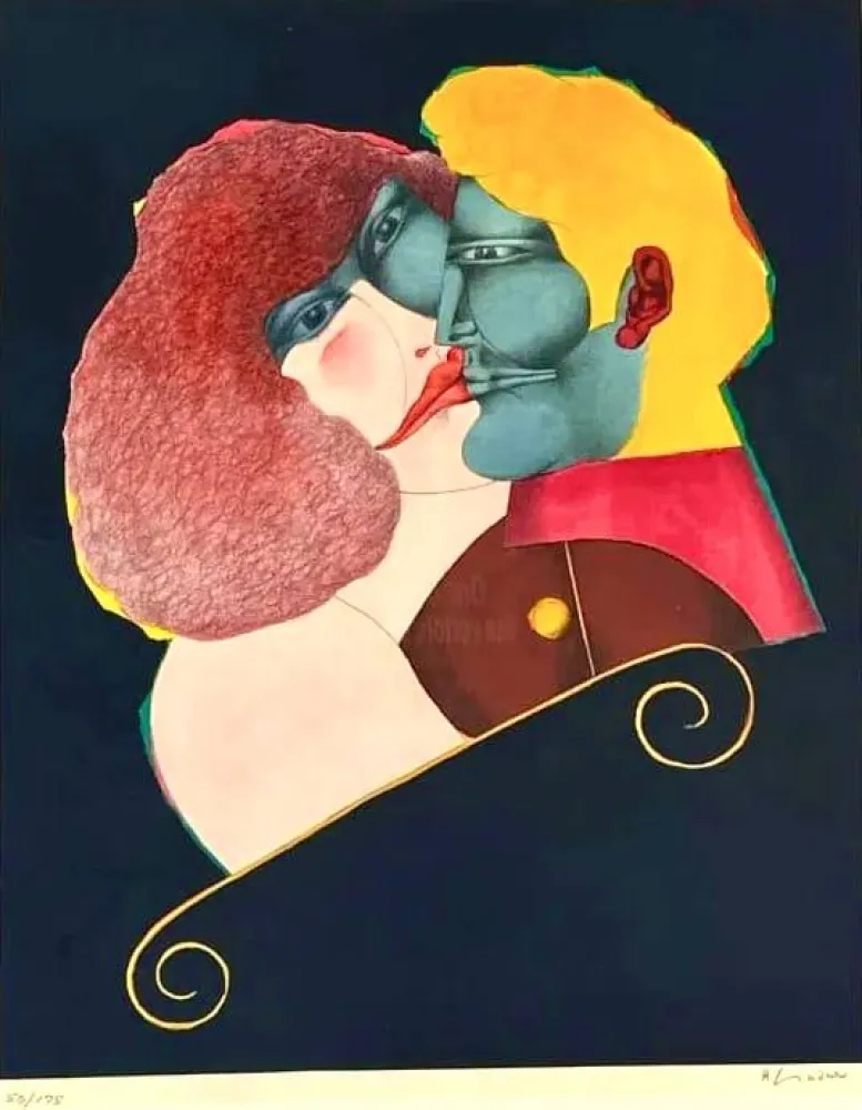 Litografia Lindner - The Kiss