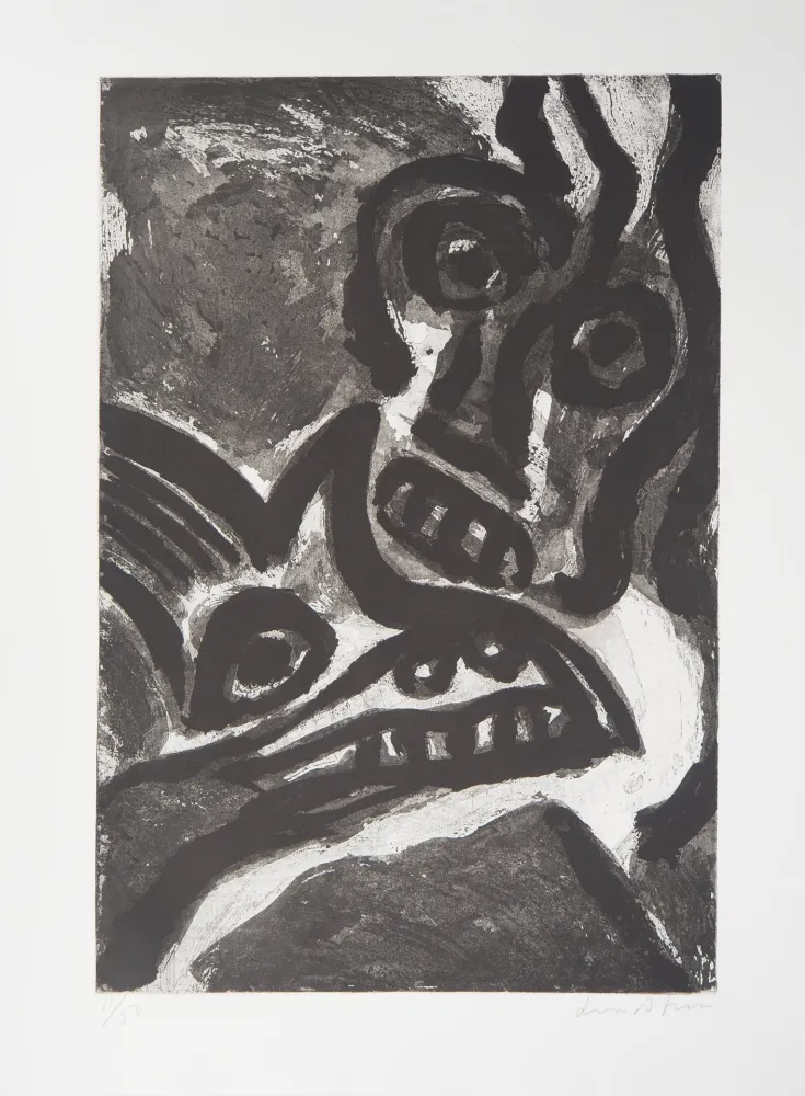 Acquatinta Lindstrom - L'Homme et l'animal