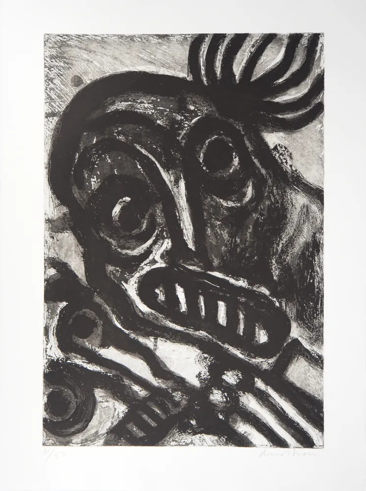 Acquatinta Lindstrom - Personnages étonnés