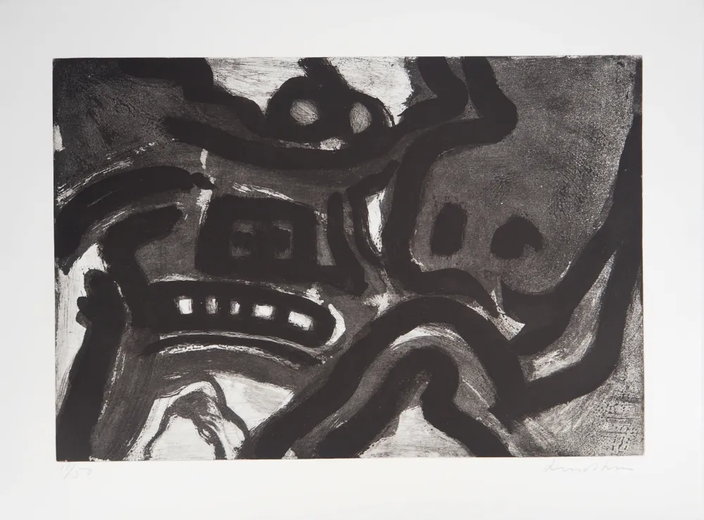 Acquatinta Lindstrom - Symboles abstraits