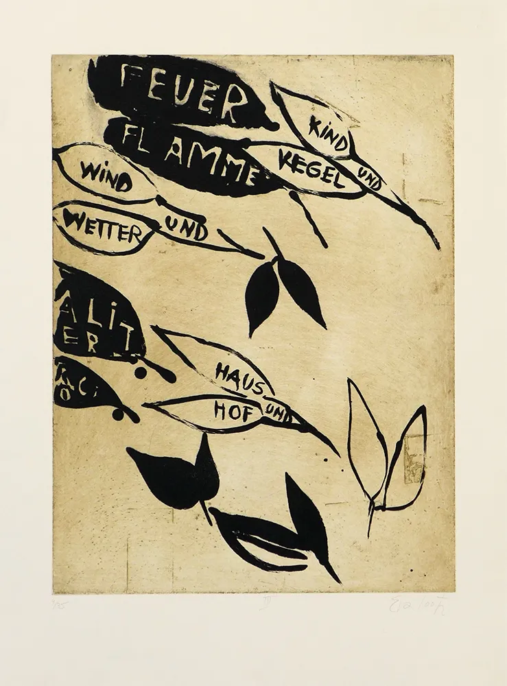 Acquaforte E Acquatinta Lootz - Talking Leaves III