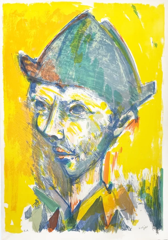 Litografia Lorjou - Arlequin jaune