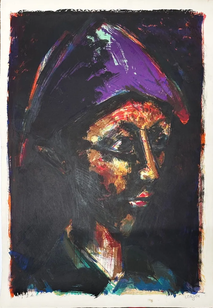 Litografia Lorjou - Arlequin mauve