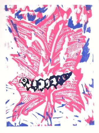 Incisione Su Legno Lorjou - La Chenille, 1965