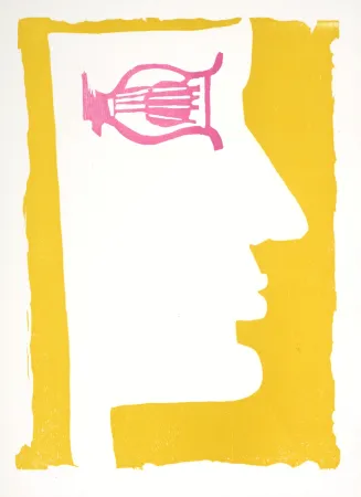 Incisione Su Legno Lorjou - Orphée, 1965