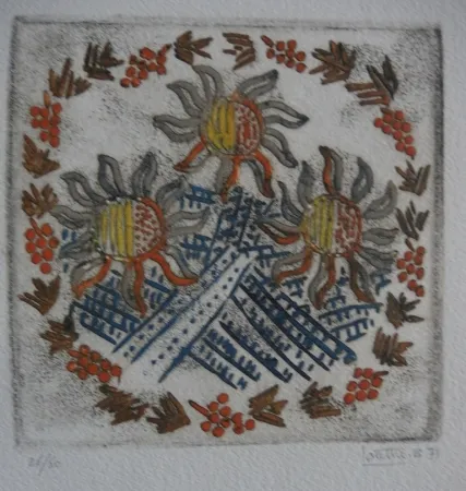 Acquaforte E Acquatinta Louttre - Tournesols, Soleil