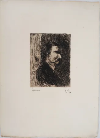 Punta Secca Luce - Maximilien LUCE - L'Apothicaire Vers 1895 - Gravure originale signée