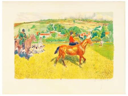 Litografia Lunois - Départ pour la Chasse