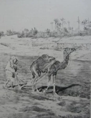 Litografia Lunois - Laboureur du Kef