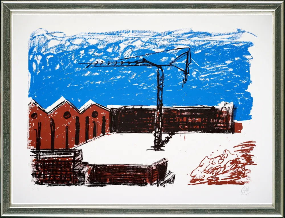 Serigrafia Lüpertz - Forumsmauern (Baukran)